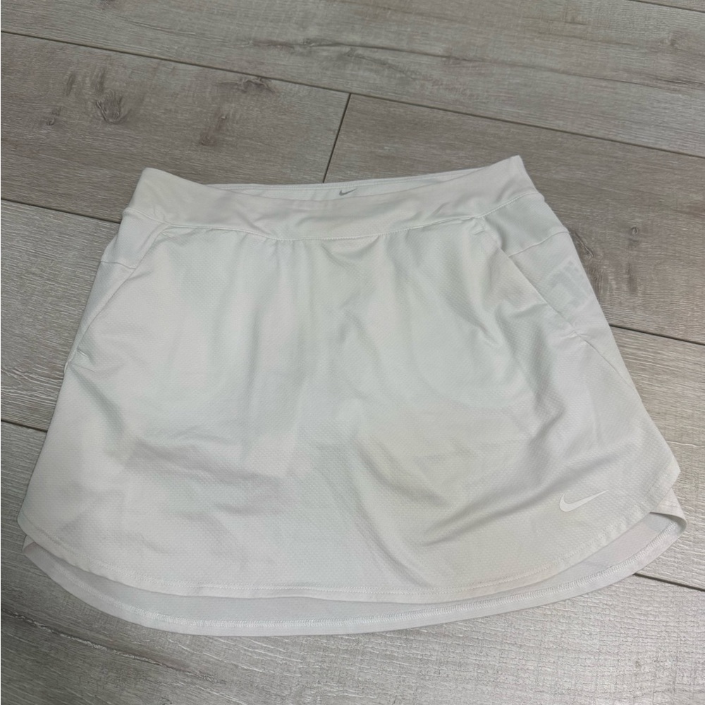 Nike White Dri-FIT Athletic Skort